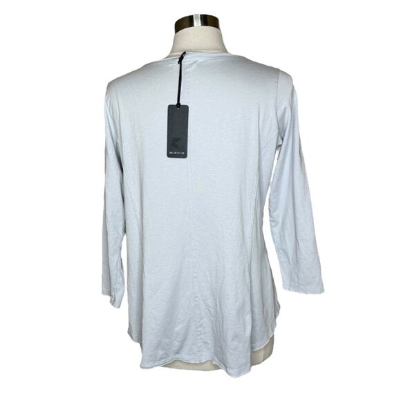 Comfy USA Gray 3/4 Sleeve T-Shirt Women’s Size Small New Minimalist - Picture 2 of 10